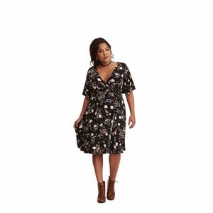 Torrid Black Floral Dress